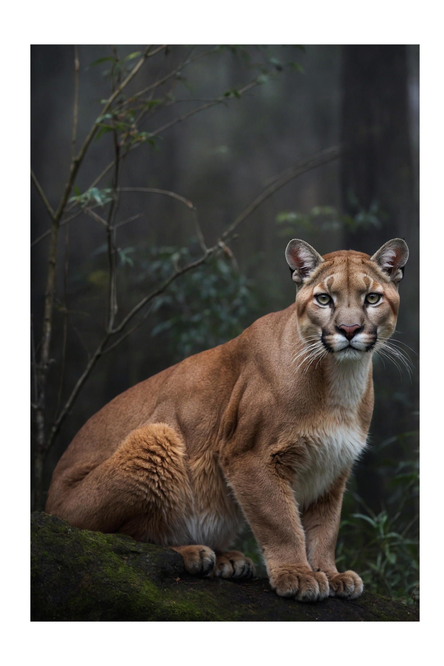 Freigestelltes Puma Wandkunst Motiv auf Leinwand zur Darstellung ohne Hintergrund