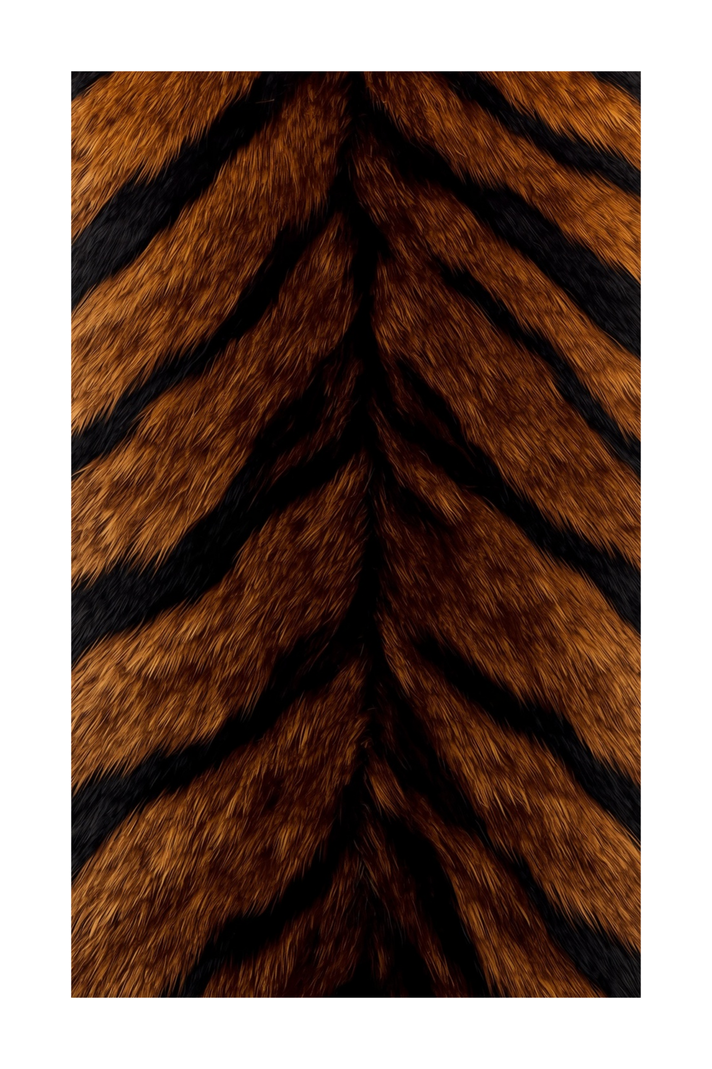 Transparentes Tigerfellmuster der Tigerfell Crossbody Bag mit warmen Braun- und Schwarztönen