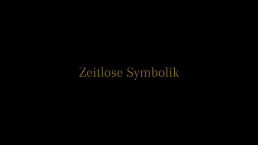 Zeitlose Symbolik – Titelgrafik in goldener Schrift auf schwarzem Hintergrund