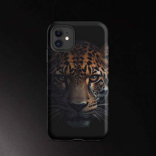 Jaguar Handyhülle iPhone 11 Matte mit dunklem Design und intensiver Tierdarstellung
