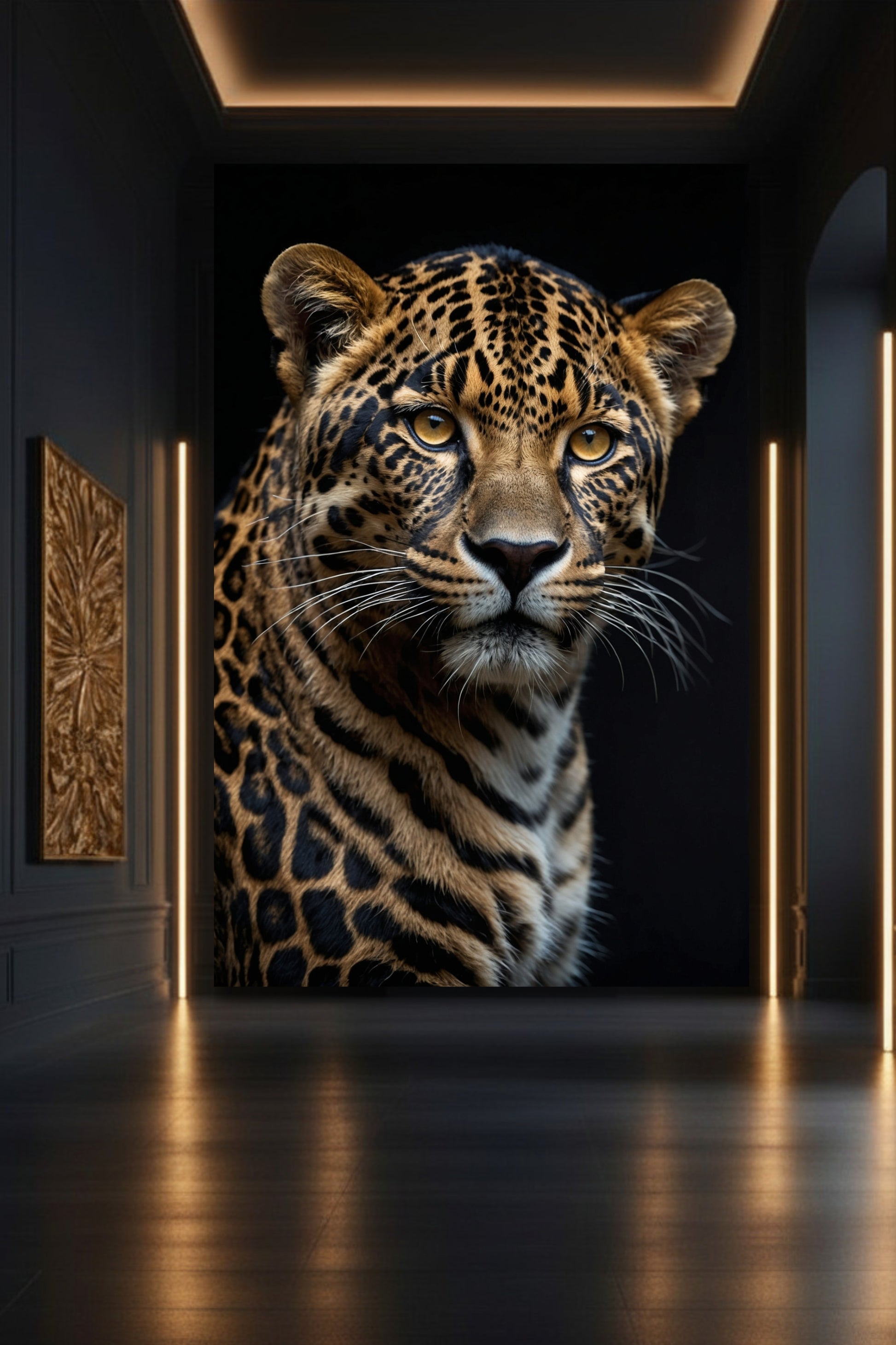 Leinwand in eleganter Galerie mit klarer Bildwirkung und starker visueller Präsenz