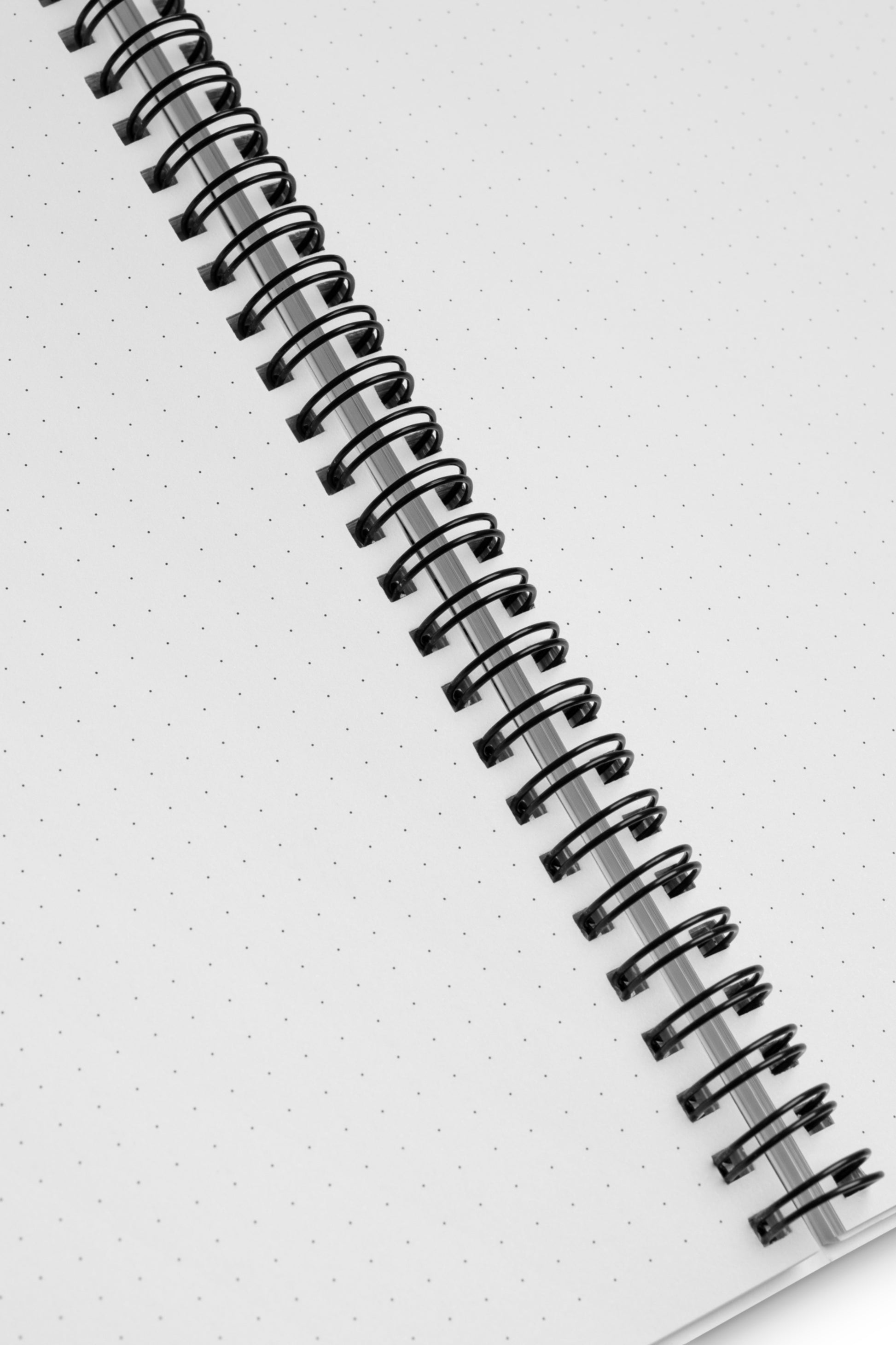 Spiralnotizbuch Tukan mit Detailansicht der gepunkteten Innenseiten und der hochwertigen Spiralbindung für komfortables Schreiben.
