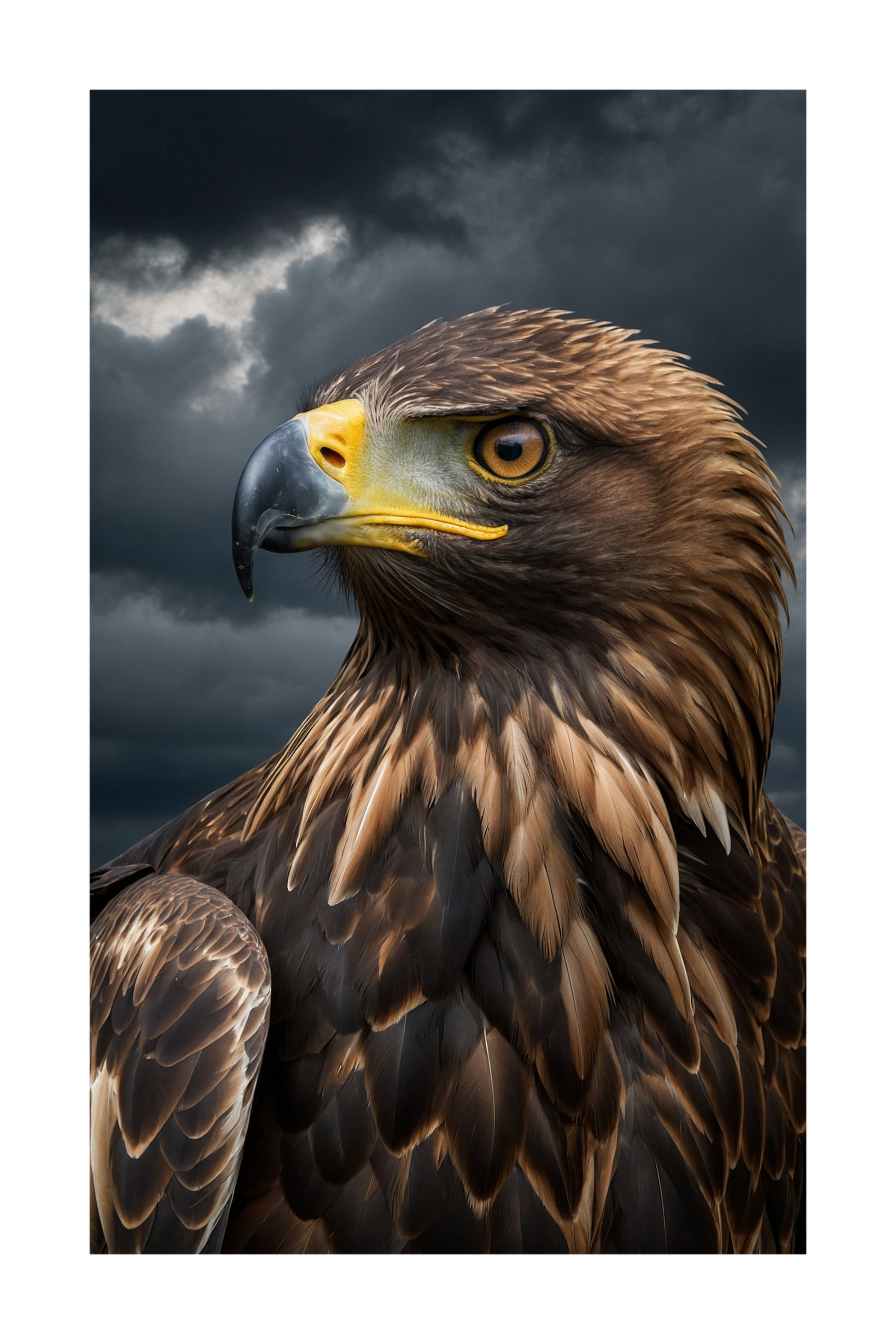 Freigestellter Steinadler mit präziser Federstruktur und klarem Fokus
