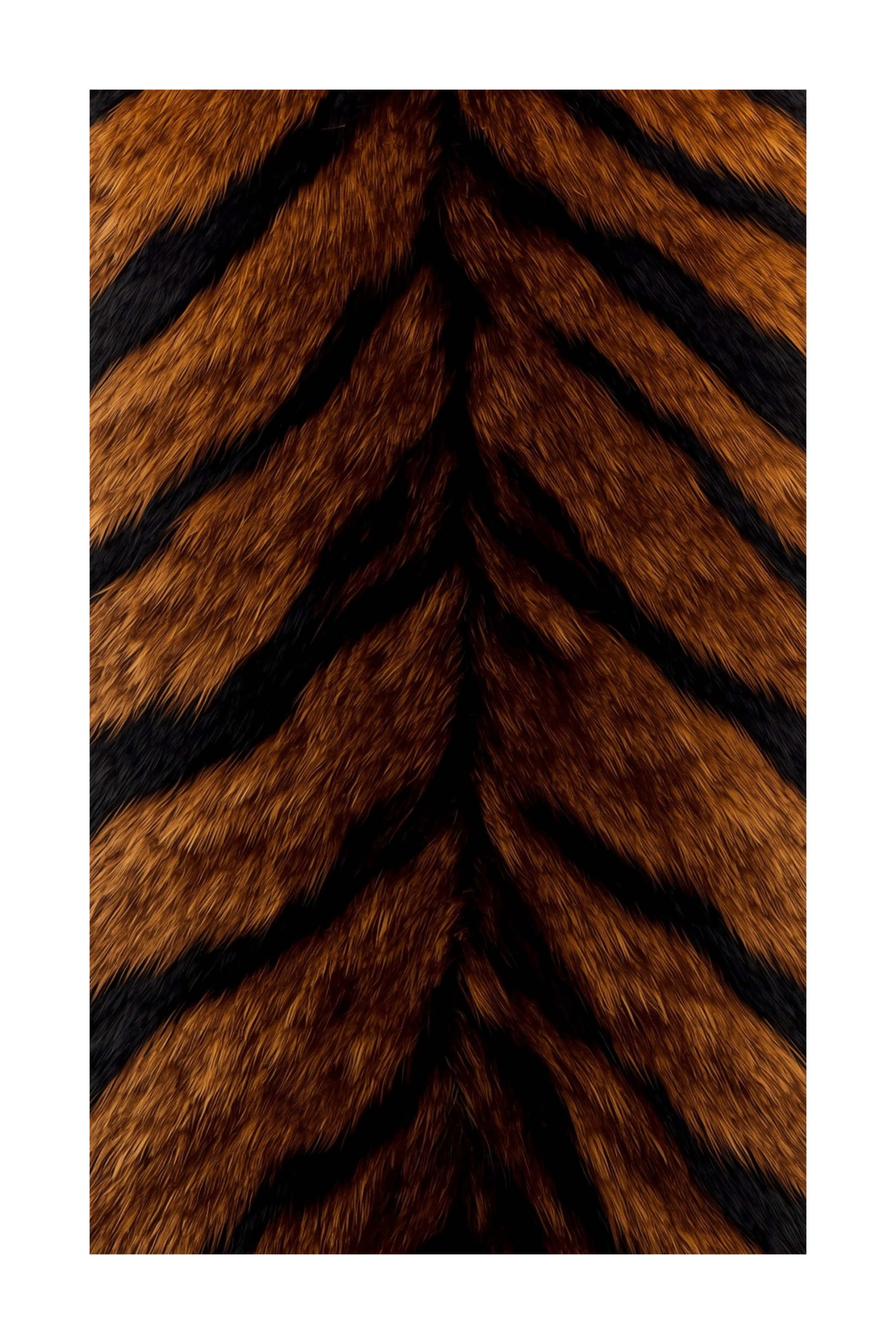 Transparentes Tigerfellmuster der Tigerfell Crossbody Bag mit warmen Braun- und Schwarztönen